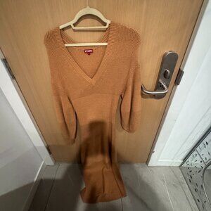 Staud Brown Maxi Dress